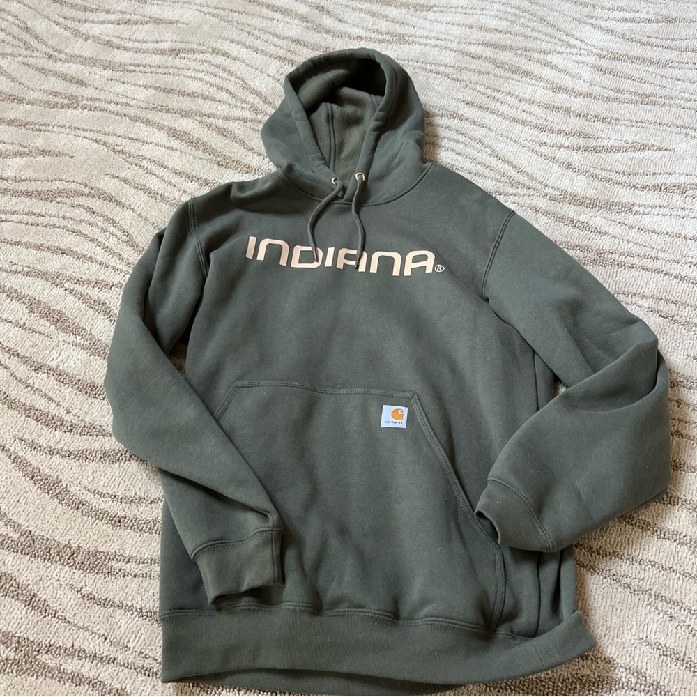Indiana University Carhartt Green Sweatshirt Hoodie